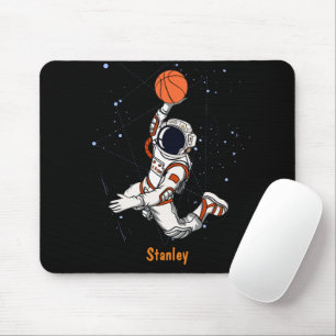 Mousepad Astronauta Negro-Gato Galáxia Espacial Exterior Ba