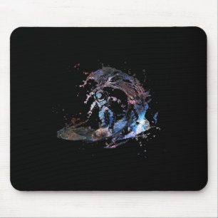 Mousepad Astronauta Surfista do Espaço Sideral Surfando Ond