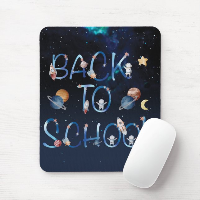 Mousepad Astronautas Planetas Espaciais, De Volta À Placa D (Com mouse)