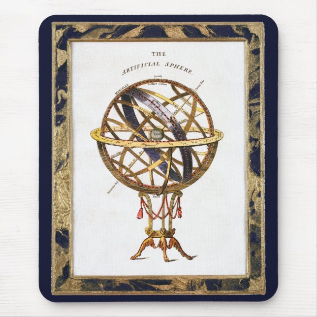 Mousepad Astronomia Antiga, Esfera Articial ou Armilar (Frente)