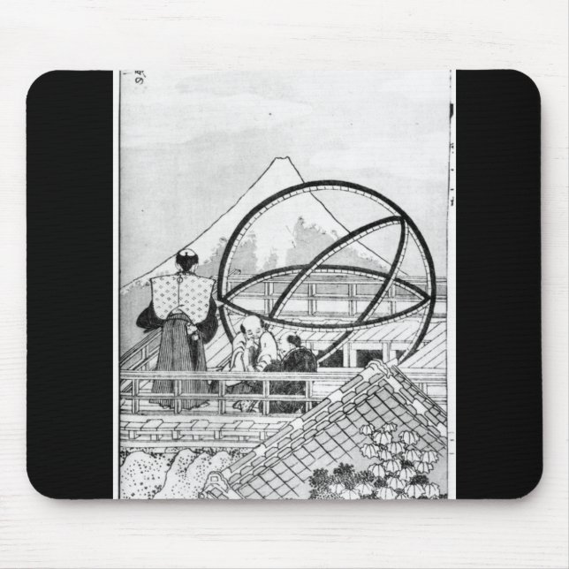 Mousepad Astrónomos que trabalham durante o período de Edo (Frente)