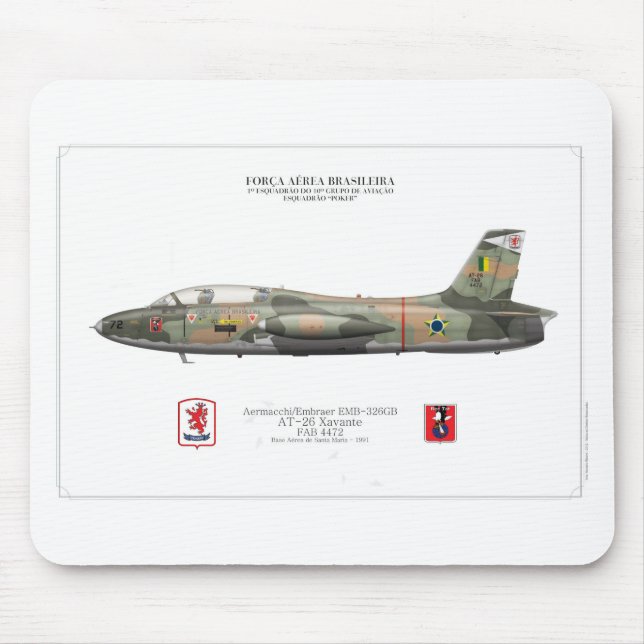 Mousepad AT-26 Xavante (EMB-326G) - Força Aérea Brasileira (Frente)