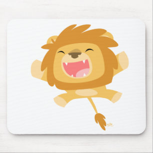 Mousepad atacando do leão dos desenhos animados