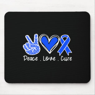 Mousepad Ataxia Consciência Mês Azul Fita Paz Cura de Amor