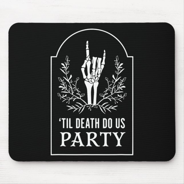 Mousepad Até D. eath Do Festa Do Halloween Skeleton Mão Fl (Frente)