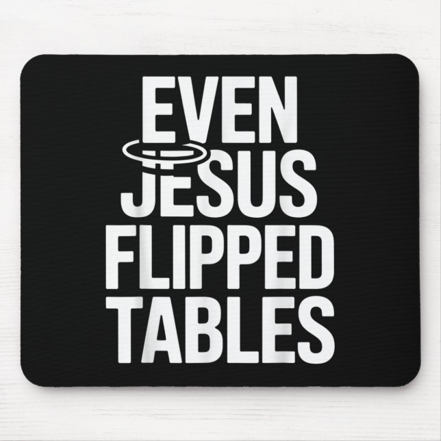 Mousepad Até Jesus Gritou Mesas Engraçado Jesus Amava Chris (Frente)