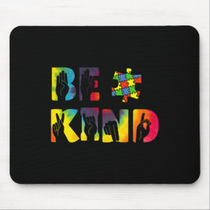 Mousepad Atenção ao Quebra-cabeça de Linguagem de Sinais de