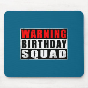 Mousepad Atenção Equipe de Aniversário Citações Engraçadas