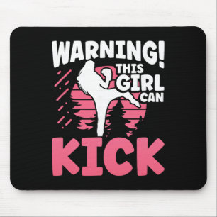 Mousepad Atenção Essa Garota Pode Chutar Mma Kickboxing Kic