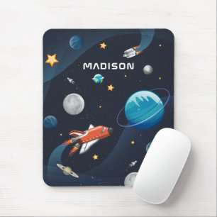 Mousepad Aterro do padrão espacial externo Galaxy Rocket Sh
