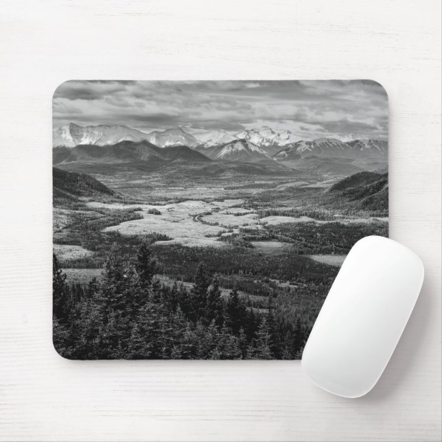 Mousepad Athabasca Lookout, Fotografia Monocromática (Com mouse)