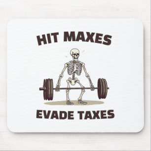 Mousepad Atingir Máximos Evita Impostos Piada Academia Musc