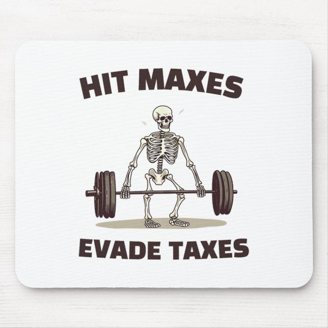 Mousepad Atingir Máximos Evita Impostos Piada Academia Musc (Frente)