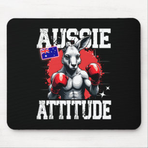 Mousepad Atitude Australiana Macaco Engraçado Boxe Austráli