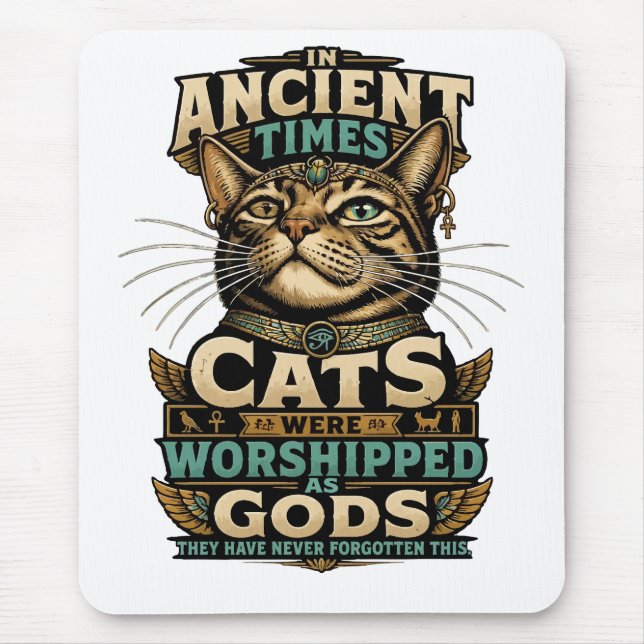 Mousepad Atitude de Gata Marrom Antiga (Frente)