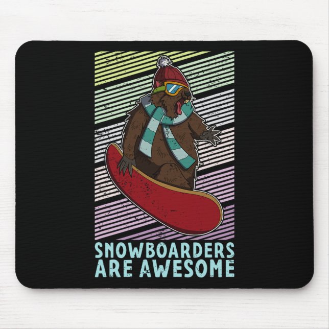 Mousepad Atividade Competitiva do Snowboard Skiing Snowboar (Frente)