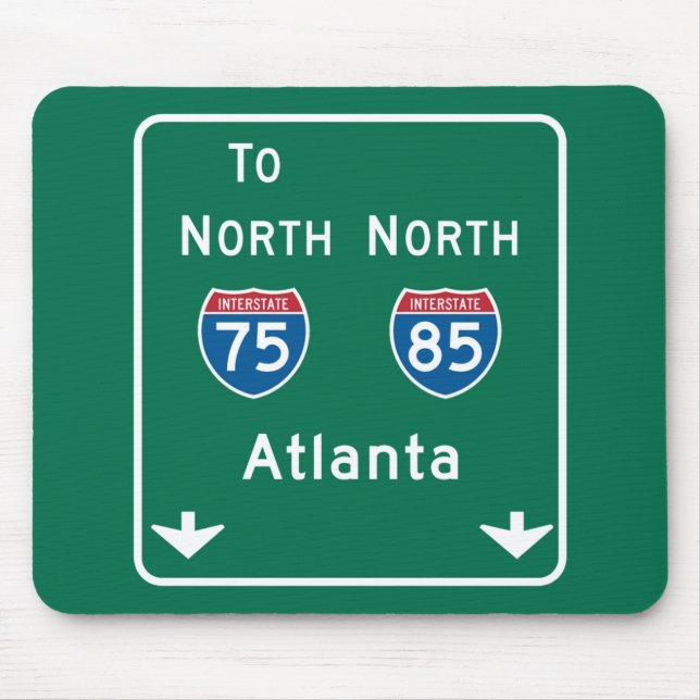 Mousepad Atlanta, sinal de estrada de GA (Frente)