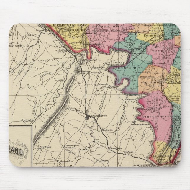 Mousepad Atlas topográfico de Maryland (Frente)