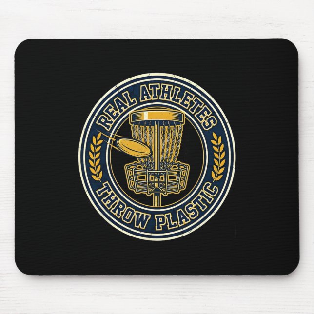 Mousepad Atletas Reais Jogam Disco de Golfe de Plástico Dec (Frente)