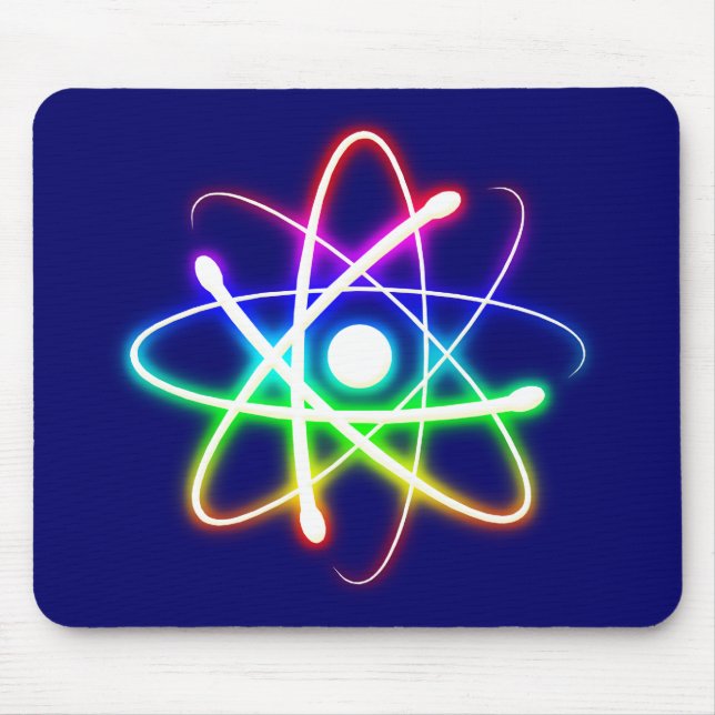 Mousepad Atom brilhante colorido (Frente)