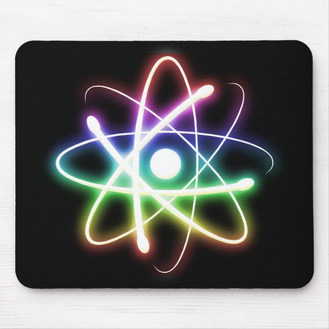 Mousepad Atom brilhante colorido | NERD (Frente)