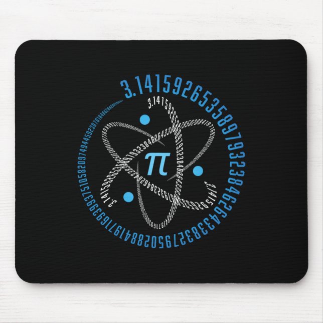 Mousepad Atom Pi Math Science Stem Gift 3,14 Pi Day (Frente)