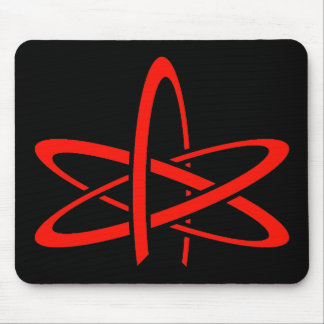 Mousepad Átomo ateu (vermelho no preto)