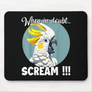 Mousepad Atoo Meme T, Gritando engraçado Ató com crista de 