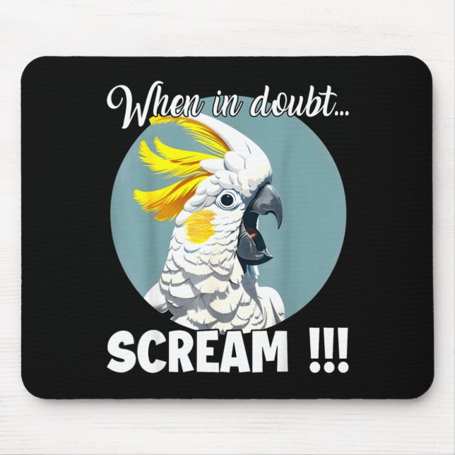 Mousepad Atoo Meme T, Gritando engraçado Ató com crista de  (Frente)