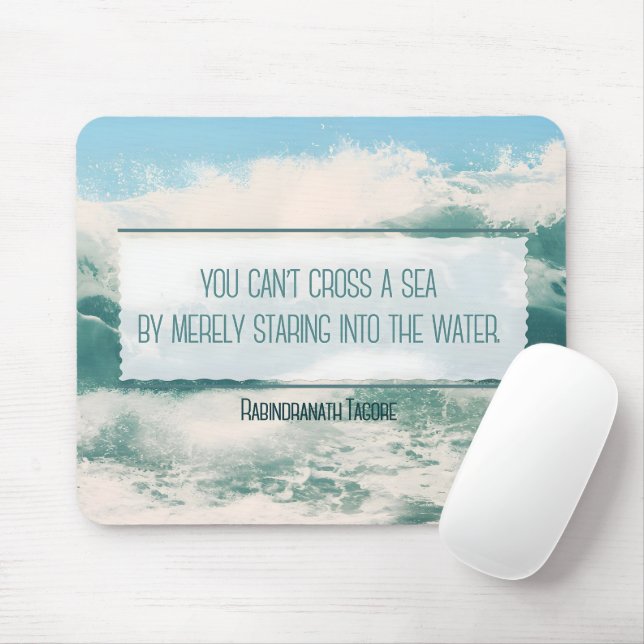 Mousepad "Atravesse um mar" Citação Inspiracional (Com mouse)