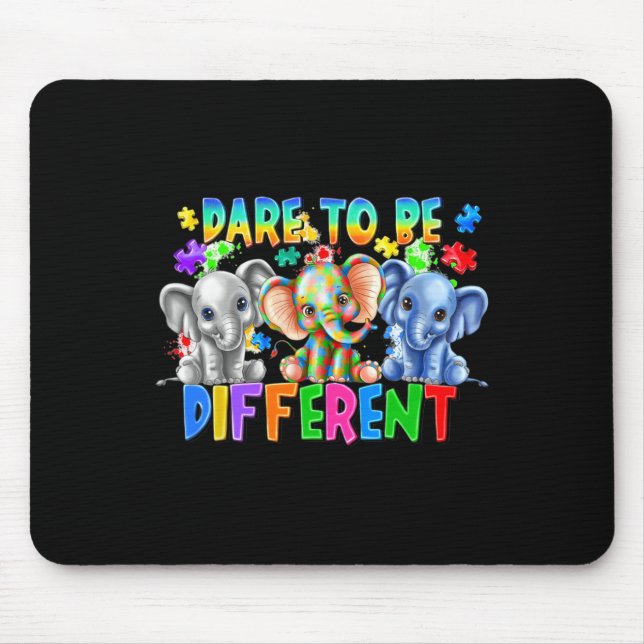 Mousepad Atrevem-Se A Ser Diferentes Awarenes Do Autismo De (Frente)