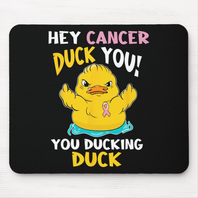 Mousepad Atrevida Duckie - Guerreiro do Cancer da Mama (Frente)