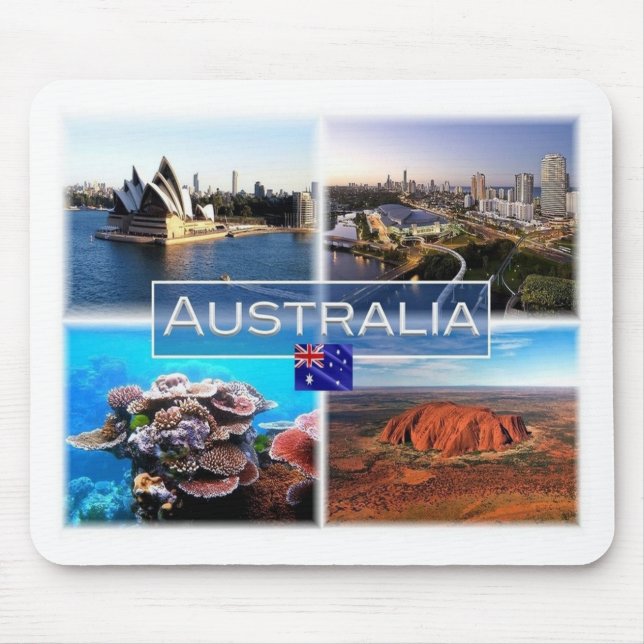 Mousepad AU Austrália - Sidney - Ópera - Costa Dourada (Frente)