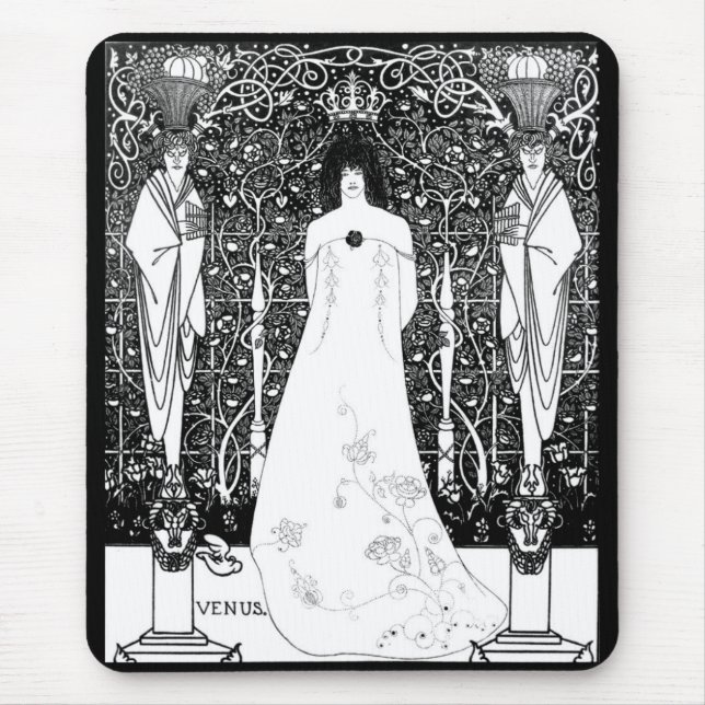 Mousepad Aubrey Beardsley, Venus between the boundary God (Frente)