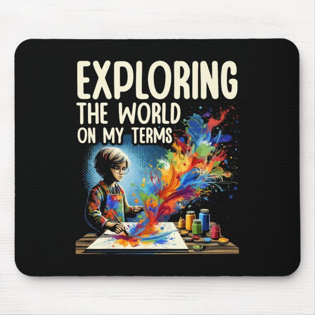 Mousepad Audhd Autism Adhd Espectro Autismo Neurodiversidad (Frente)