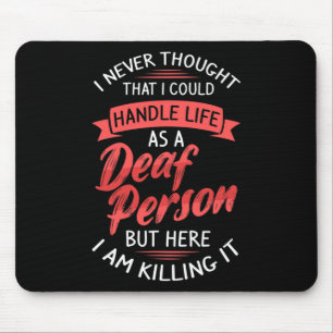 Mousepad Audição ASL Perda de Consciência e linguagem de si
