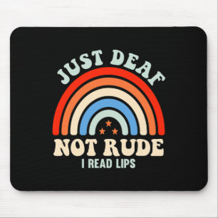 Mousepad Audição deficiente de linguagem de sinais ASL surd