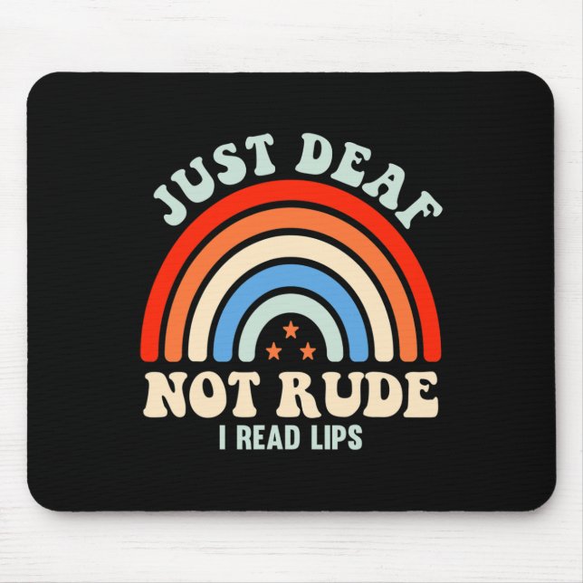 Mousepad Audição deficiente de linguagem de sinais ASL surd (Frente)
