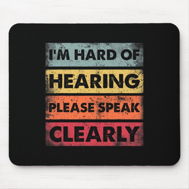 Mousepad Audição Surda Diminuiu A Linguagem De Sinal Asl (Frente)
