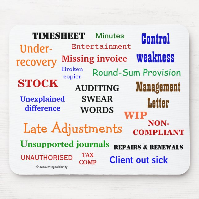 Mousepad Auditoria Palavras Sujas Enrugadoras Dar Presente  (Frente)