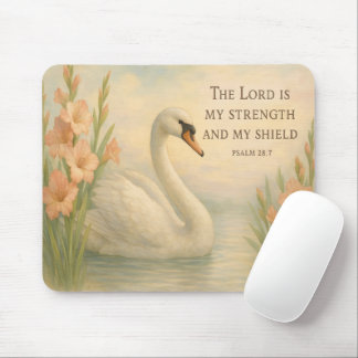 Mousepad August Elegant Swans Christian Inspirational