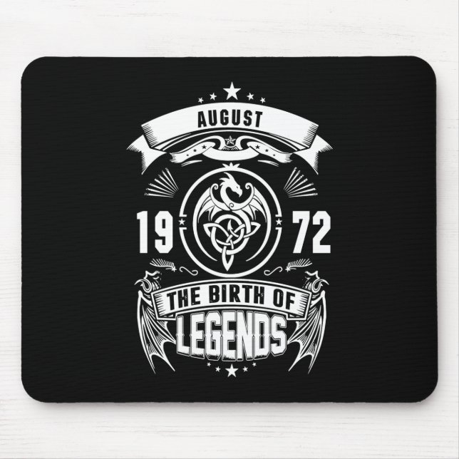 Mousepad August Gift | 1972 Nascimento Das Legendas (Frente)