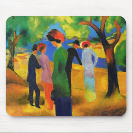 Mousepad August Macke - senhora em uma jaqueta verde