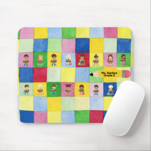 Mousepad Aulas de escola primária para crianças em mesas