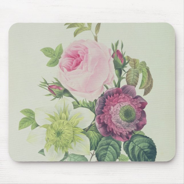 Mousepad Aumentaram, a anêmona e Clematide (Frente)