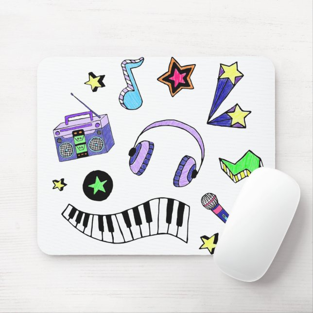Mousepad Aumente a música (Com mouse)