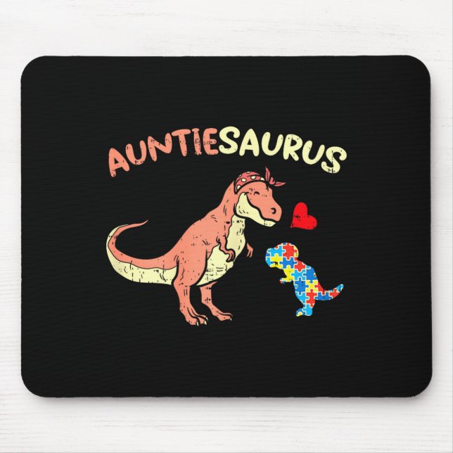 Mousepad Auntiesaurus Quebra-Cabeça Coração Dino Conscienti (Frente)