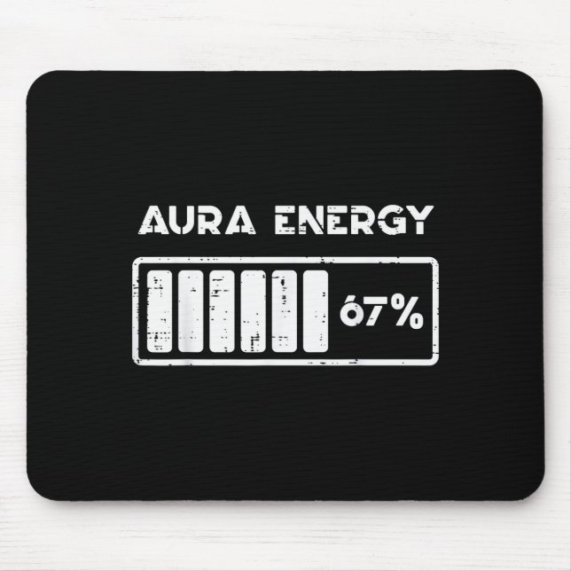 Mousepad Aura Energy 67 Percent Funny Number 6 7 Meme Women (Frente)