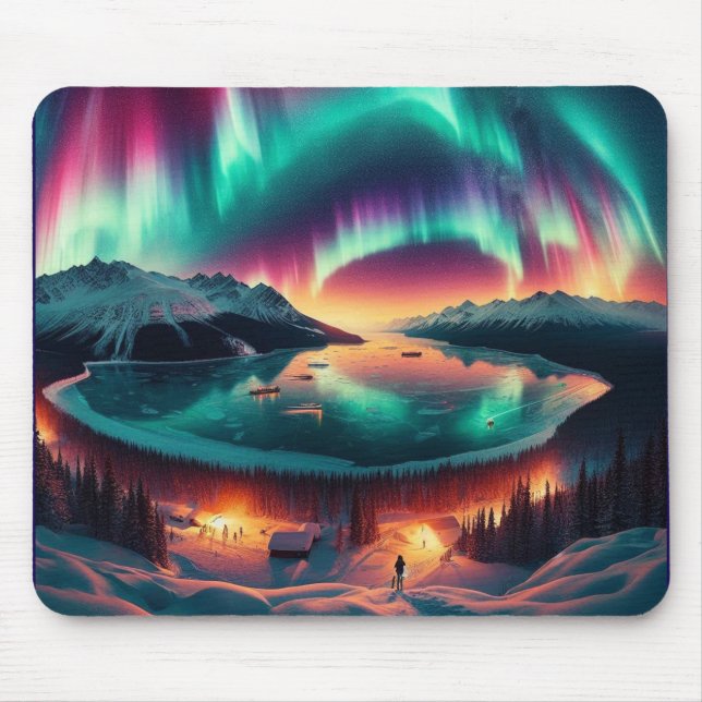 Mousepad Aureola Borealis, no Alasca (Frente)