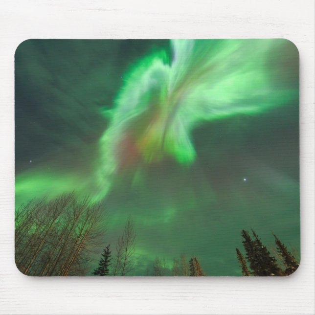 Mousepad Aurora Boreal Luzes do Norte | Fairbanks (Frente)